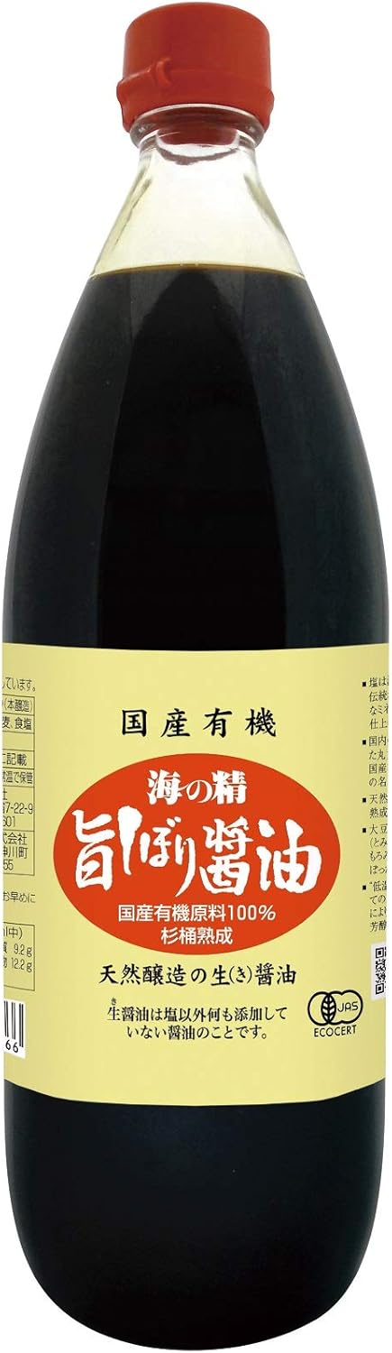 海の精 国産有機 旨しぼり醤油 1L