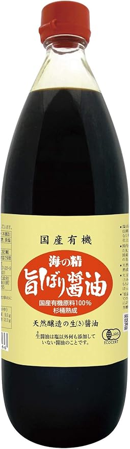 海の精 国産有機 旨しぼり醤油 1L 画像4