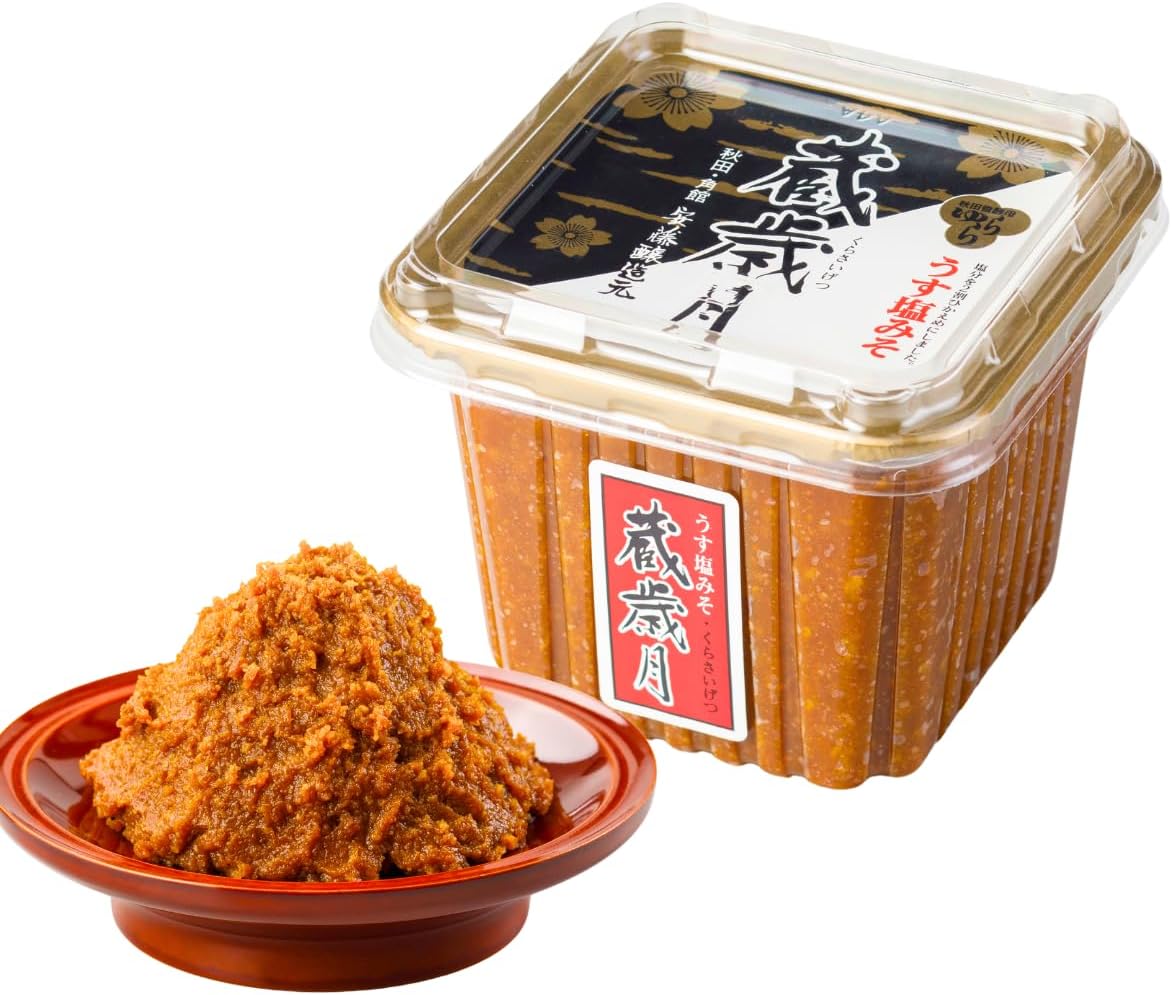 【 公式 安藤醸造 創業170年 醸造元 】 うす塩みそ 蔵歳月 300g 減塩 味噌 国産 天然醸造 オリジナルステッカー付き